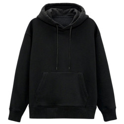 Whitedot Black Hoodie - 320 GSM