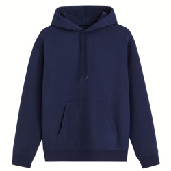 Whitedot Navy Blue Hoodie - 320 GSM