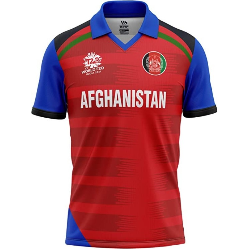 Afghanistan 2022 T20 World Cup Half Sleeves Cricket Fan Jersey - 100% Dryfit Polyester - With Name Personalization Afghanistan 2022 T20 World Cup Half Sleeves Cricket Fan Jersey - 100% Dryfit Polyester - With Name Personalization