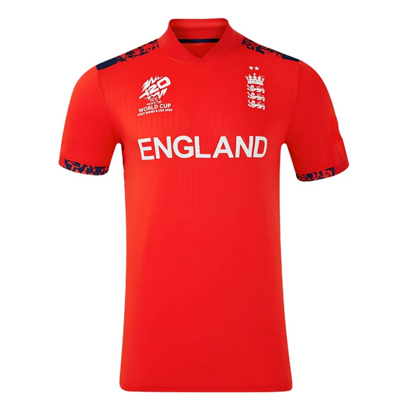 England Red 24/25 ODI Half Sleeves Cricket Fan Jersey - 100% Dryfit Polyester - With Name Personalization England Red 24/25 ODI Half Sleeves Cricket Fan Jersey - 100% Dryfit Polyester - With Name Personalization