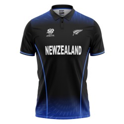 New Zealand ODI World Cup 2015 Half Sleeves Cricket Fan Jersey - 100% Dryfit Polyester - With Name Personalisation