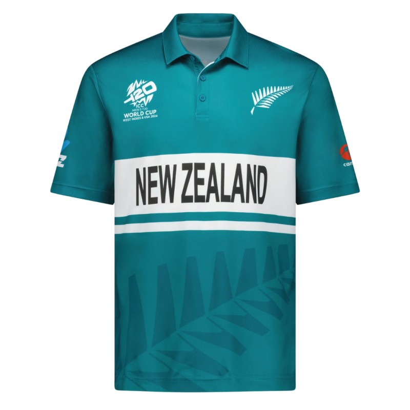 New Zealand ODI World Cup 2024 Half Sleeves Cricket Fan Jersey - 100% Dryfit Polyester - With Name Personalisation New Zealand ODI World Cup 2024 Half Sleeves Cricket Fan Jersey - 100% Dryfit Polyester - With Name Personalisation
