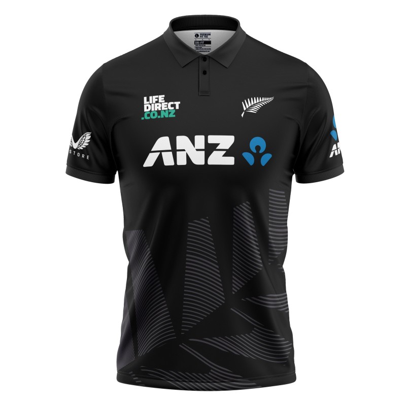 New Zealand ODI World Cup 2025 Half Sleeves Cricket Fan Jersey - 100% Dryfit Polyester - With Name Personalisation New Zealand ODI World Cup 2025 Half Sleeves Cricket Fan Jersey - 100% Dryfit Polyester - With Name Personalisation
