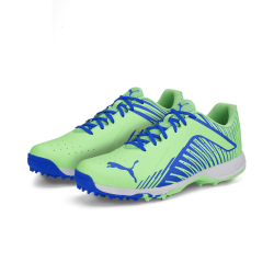 Puma 22 FH Rubber Unisex Cricket Shoes - Elektro Green-Bluemazing-Puma White