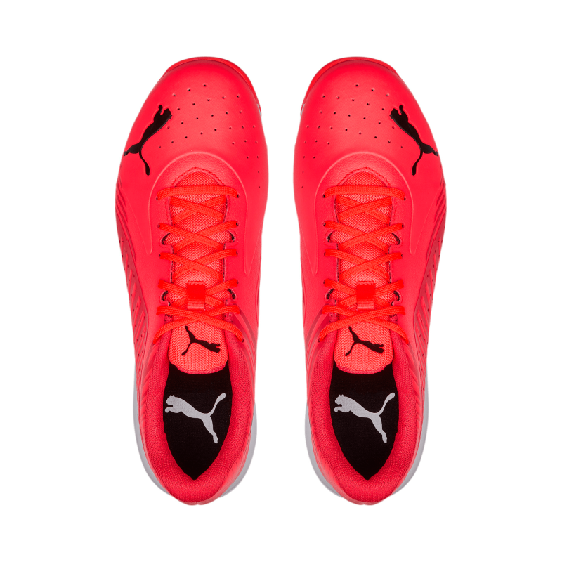 Puma 22 FH Rubber Unisex Cricket Shoes - Fiery Coral-Puma Black-Poppy Red