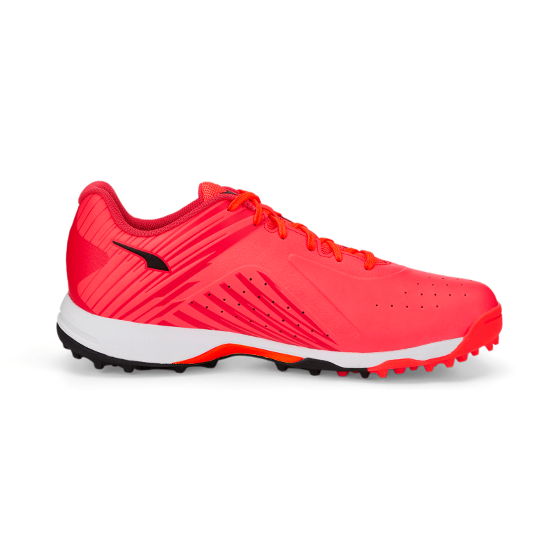 Puma 22 FH Rubber Unisex Cricket Shoes - Fiery Coral-Puma Black-Poppy Red