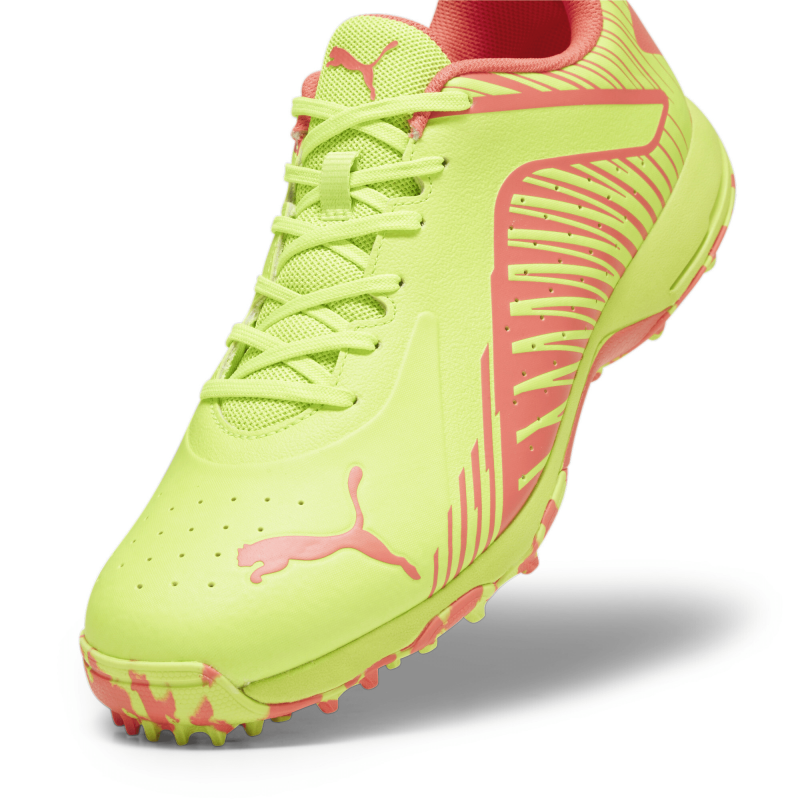 Puma 22 FH Rubber Unisex Cricket Shoes - Pro Green-Fire Orchid