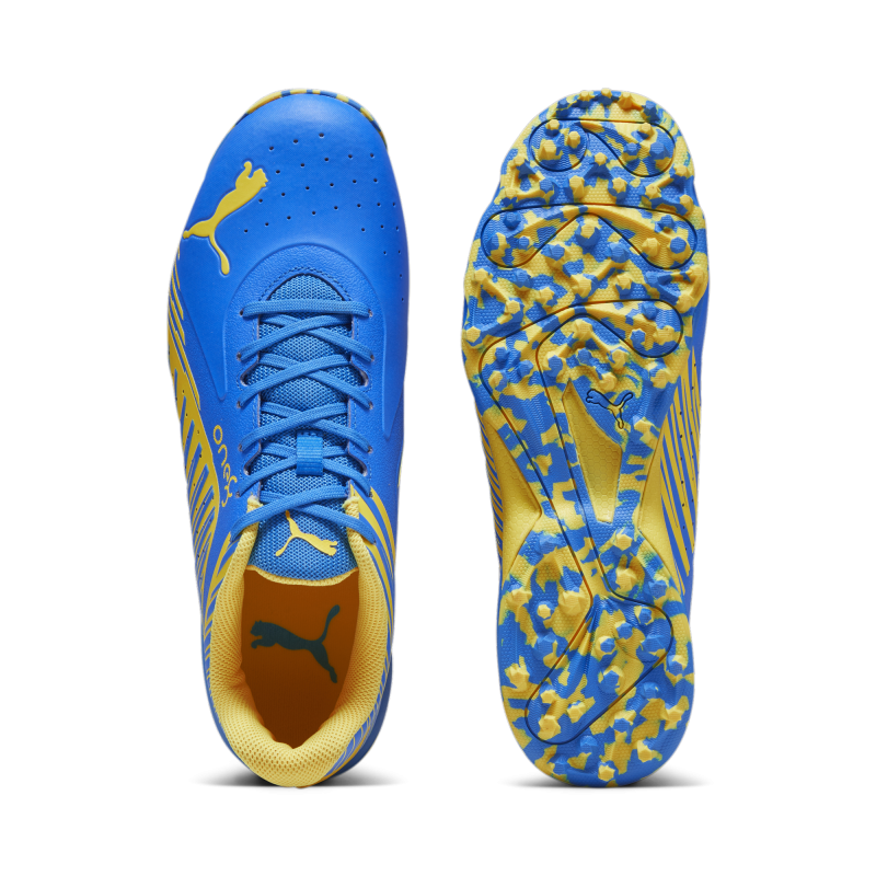Puma 22 FH Rubber Unisex Cricket Shoes - Ultra Blue-Yellow Blaze