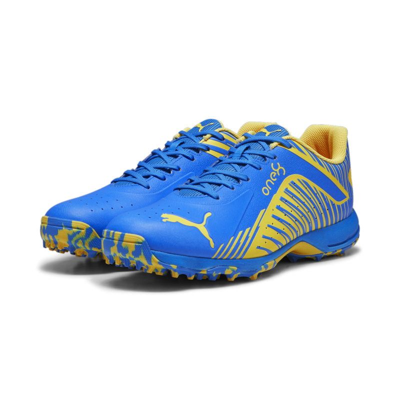 Puma 22 FH Rubber Unisex Cricket Shoes - Ultra Blue-Yellow Blaze