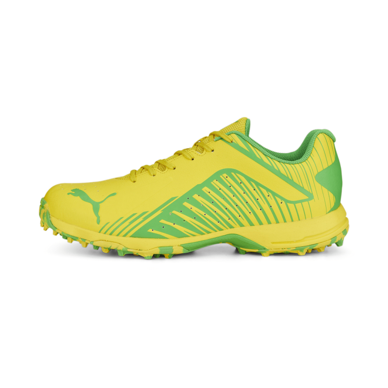 Puma 22 FH Rubber Unisex Cricket Shoes - Vibrant Yellow-PUMA Green Puma 22 FH Rubber Unisex Cricket Shoes - Vibrant Yellow-PUMA Green