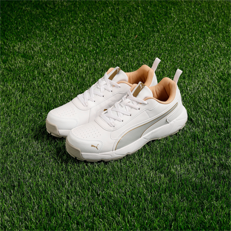 Puma Classic Cat Cricket Shoes - Metallic Gold-PUMA Silver-PUMA White-Puma Team Gold