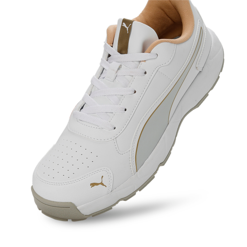 Puma Classic Cat Cricket Shoes - Metallic Gold-PUMA Silver-PUMA White-Puma Team Gold