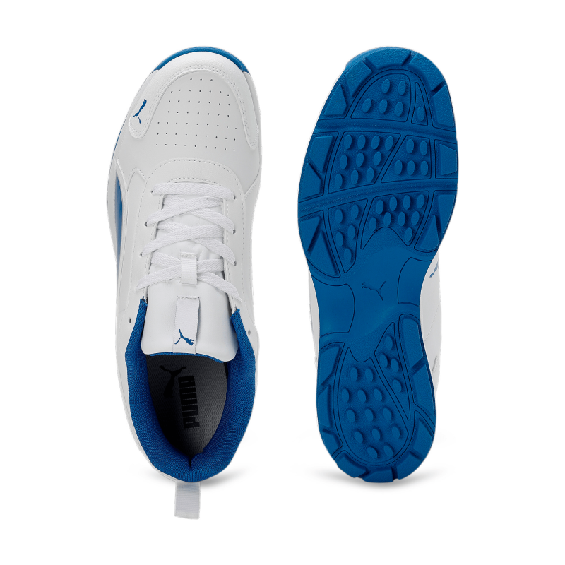 Puma Classic Cat Cricket Shoes - PUMA White-PUMA Team Royal-PUMA Silver