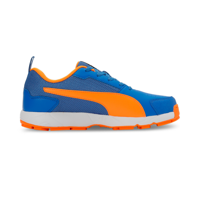 Puma High Run Cricket Shoes - Bluemazing-Orange Glow-PUMA White