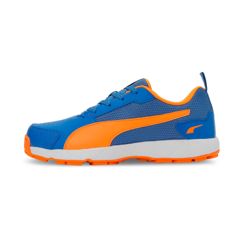 Puma High Run Cricket Shoes - Bluemazing-Orange Glow-PUMA White