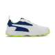 Puma High Run Cricket Shoes - PUMA White-Blazing Blue-Fast Yellow