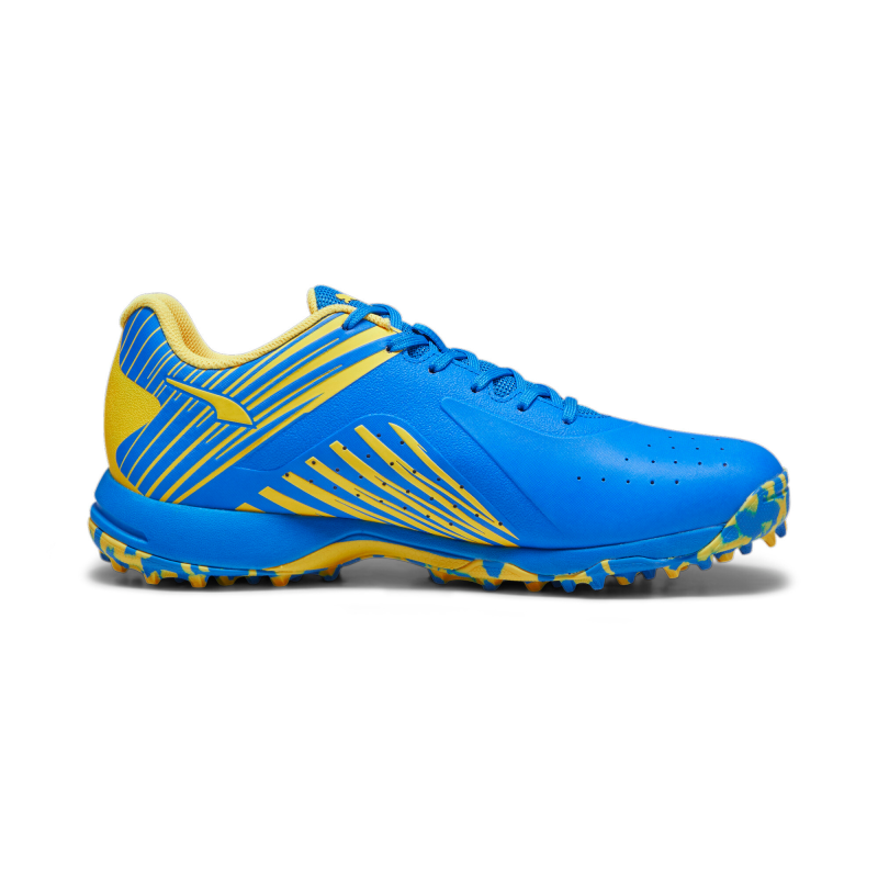 Puma x one8 22 FH Rubber Unisex Cricket Shoes - Ultra Blue-Yellow Blaze-PUMA White