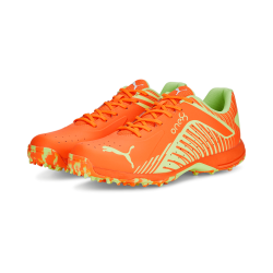 Puma x one8 22 FH Rubber Unisex Cricket Shoes - Ultra Orange-Fast Yellow