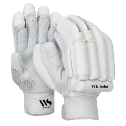 Whitedot Albatross Players Cricket Batting Gloves - White Whitedot Albatross Players Cricket Batting Gloves - White