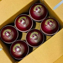 Whitedot Albatross Red Cricket Leather Ball - 40 Over - Pack of 6