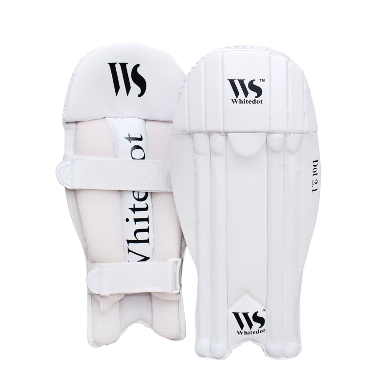 Whitedot Albatross White Wicket Keeping Pads Whitedot Albatross White Wicket Keeping Pads