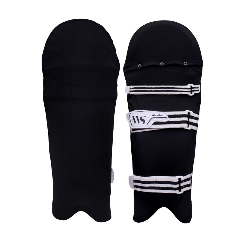 Whitedot Black Clads for Batting pads (Batting Legguard Cover) Whitedot Black Clads for Batting pads (Batting Legguard Cover)