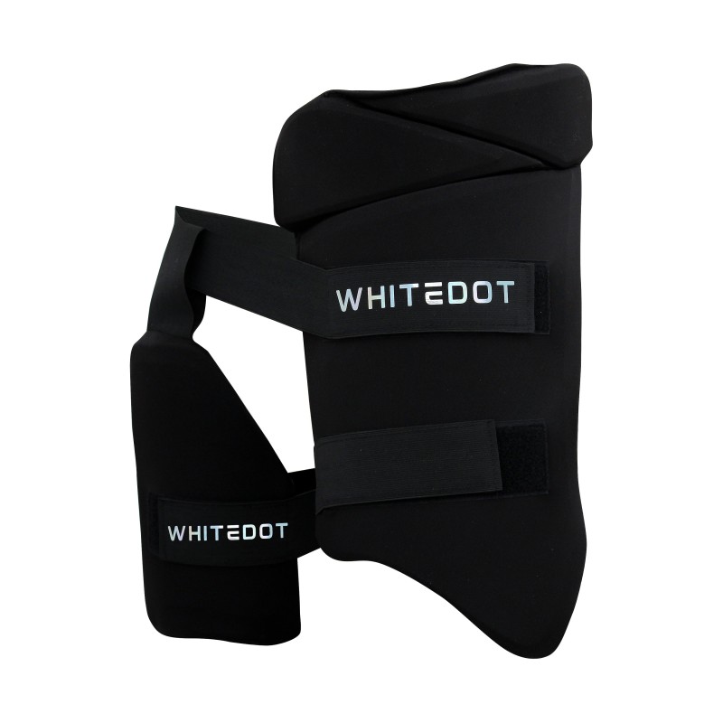 Whitedot Black Combo Cricket Thigh Guard