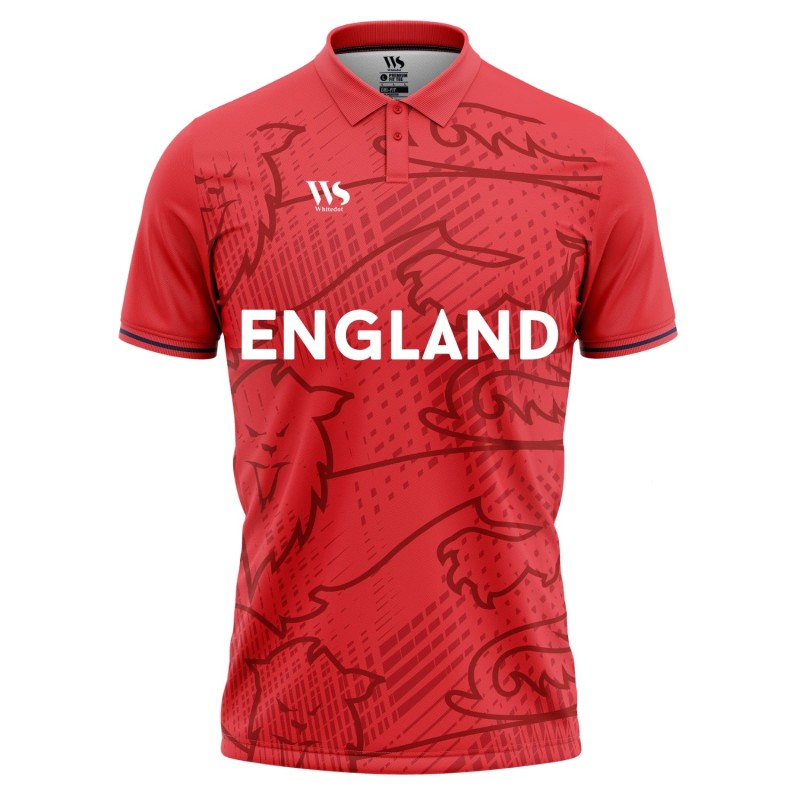 Whitedot England Red Fan Cricket T-shirt Whitedot England Red Fan Cricket T-shirt