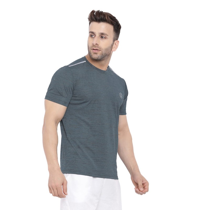 Whitedot FlexFit Round Neck Regular Dry Fit Gym Sports T-Shirt - Light Grey Whitedot FlexFit Round Neck Regular Dry Fit Gym Sports T-Shirt - Light Grey