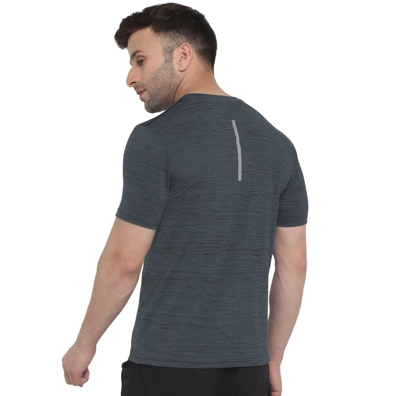 Whitedot FlexFit Round Neck Regular Dry Fit Gym Sports T-Shirt - M-Grey Whitedot FlexFit Round Neck Regular Dry Fit Gym Sports T-Shirt - M-Grey