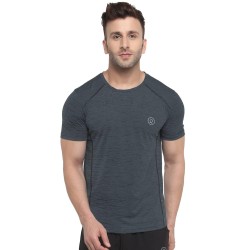 Whitedot FlexFit Round Neck Regular Dry Fit Gym Sports T-Shirt - M-Grey