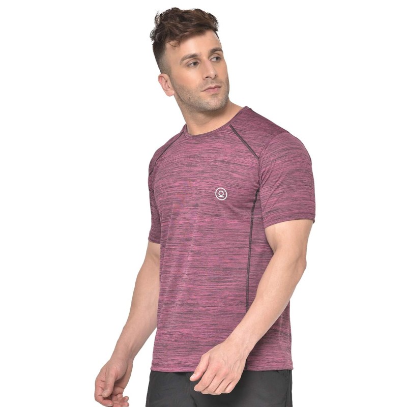 Whitedot FlexFit Round Neck Regular Dry Fit Gym Sports T-Shirt - Magenta Whitedot FlexFit Round Neck Regular Dry Fit Gym Sports T-Shirt - Magenta
