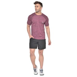 Whitedot FlexFit Round Neck Regular Dry Fit Gym Sports T-Shirt - Magenta