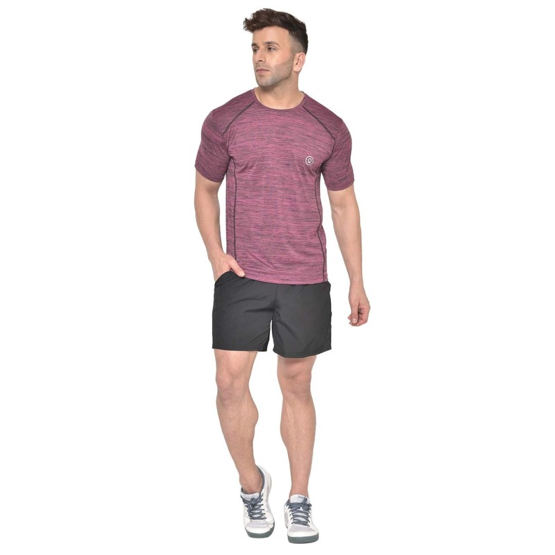 Whitedot FlexFit Round Neck Regular Dry Fit Gym Sports T-Shirt - Magenta Whitedot FlexFit Round Neck Regular Dry Fit Gym Sports T-Shirt - Magenta