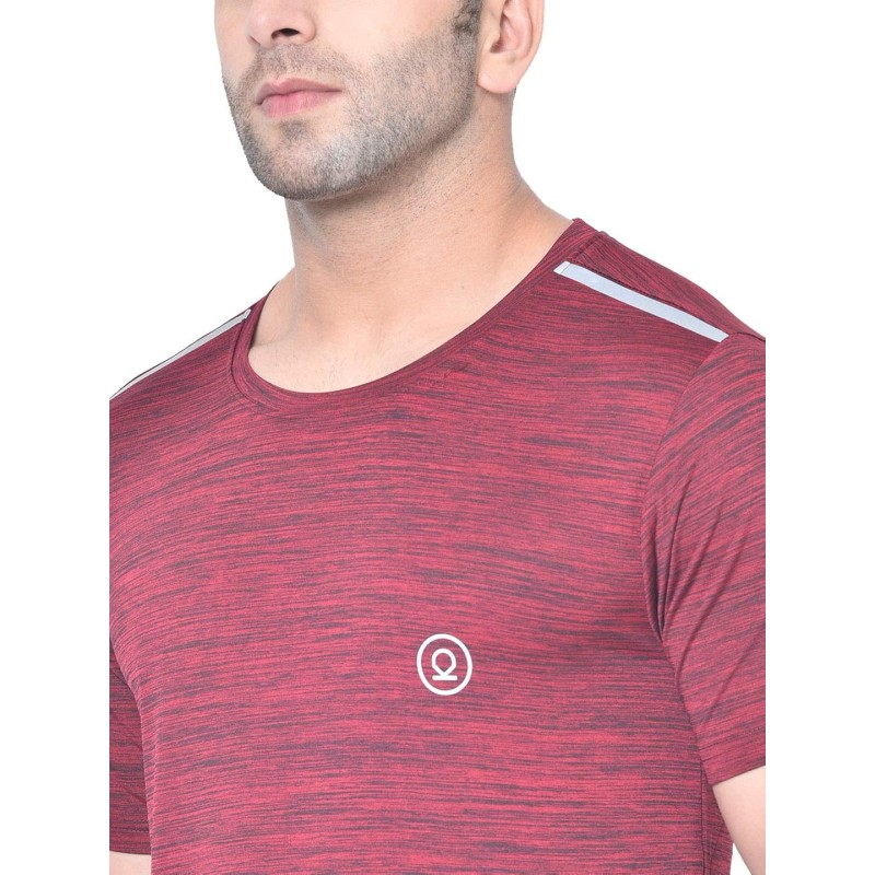 Whitedot FlexFit Round Neck Regular Dry Fit Gym Sports T-Shirt - Wine Whitedot FlexFit Round Neck Regular Dry Fit Gym Sports T-Shirt - Wine