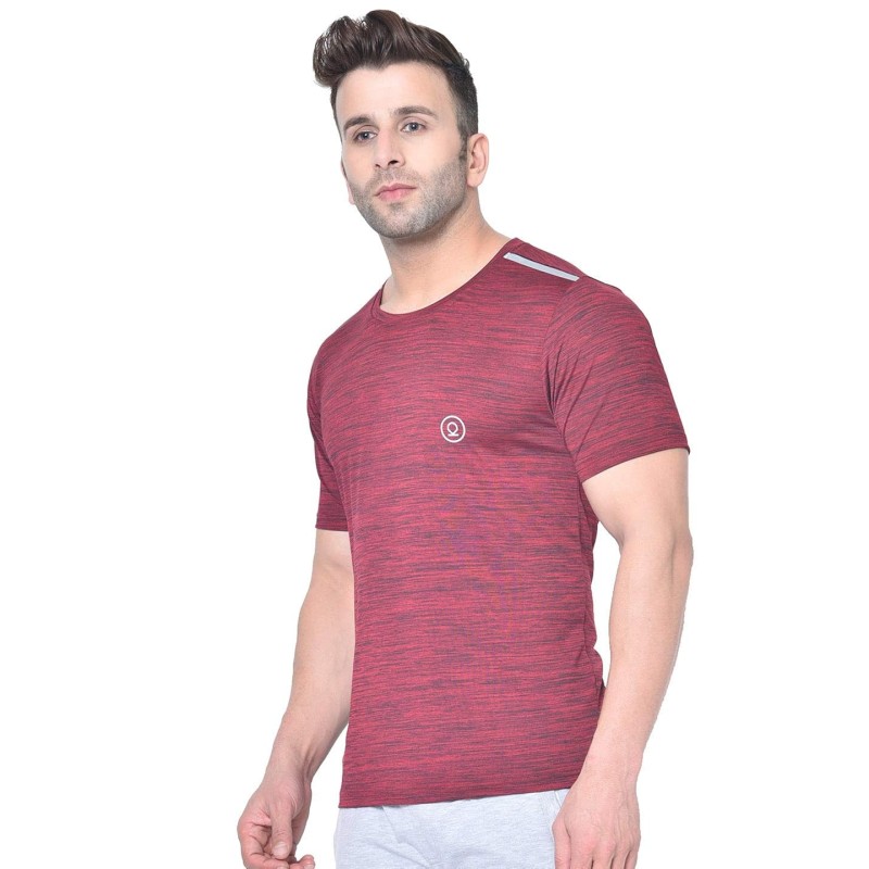 Whitedot FlexFit Round Neck Regular Dry Fit Gym Sports T-Shirt - Wine Whitedot FlexFit Round Neck Regular Dry Fit Gym Sports T-Shirt - Wine