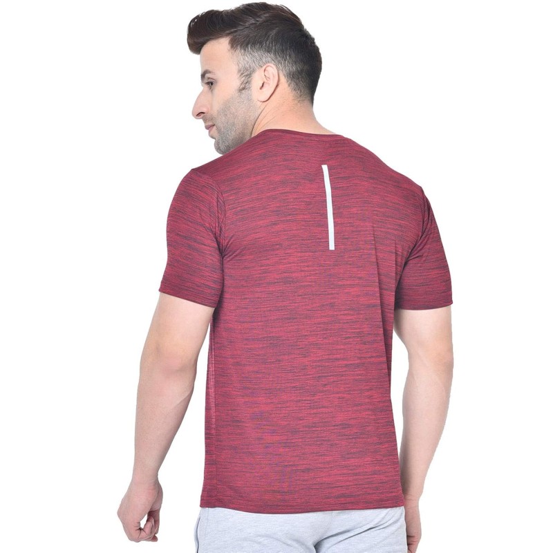 Whitedot FlexFit Round Neck Regular Dry Fit Gym Sports T-Shirt - Wine Whitedot FlexFit Round Neck Regular Dry Fit Gym Sports T-Shirt - Wine