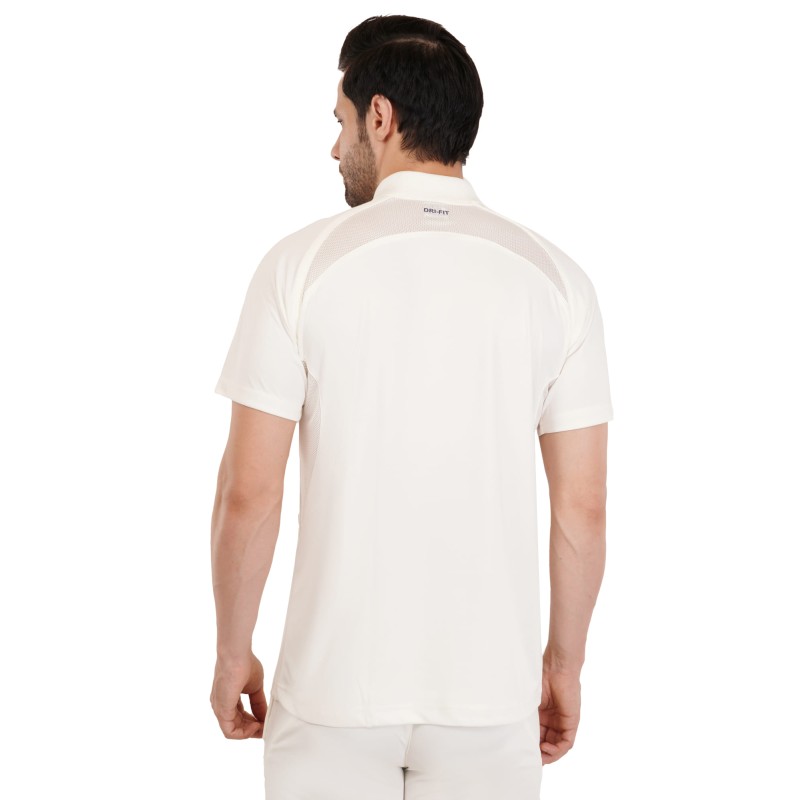 Whitedot Hexa Quick Dry Cricket White Polo T-Shirt - Off White