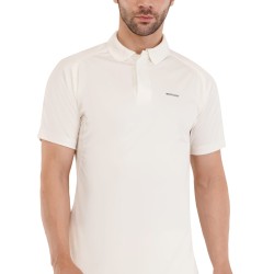 Whitedot Hexa Quick Dry Cricket White Polo T-Shirt - Off White