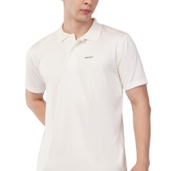 Whitedot Novelty Quick Dry Cricket Polo T-Shirt - Half Sleeves - Off White