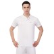 Whitedot Novelty Quick Dry Cricket Polo T-Shirt - Half Sleeves - White