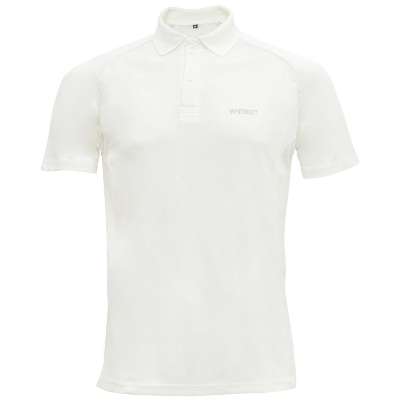 Whitedot Omega Dri-FIT Cricket White Polo T-Shirt Whitedot Omega Dri-FIT Cricket White Polo T-Shirt