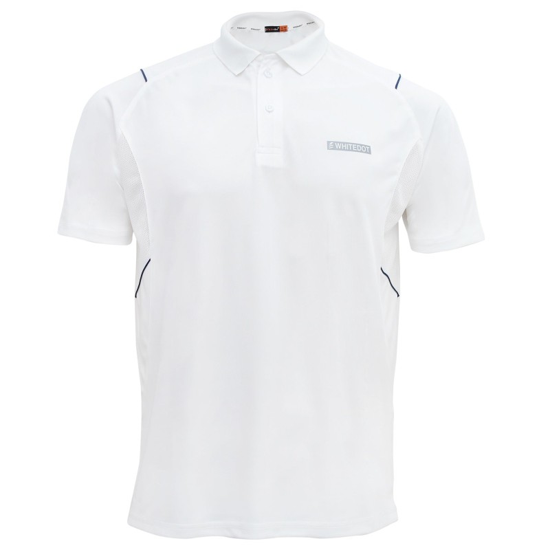 Whitedot Omega Quick Dry Half Sleeves Polo T-Shirt - White