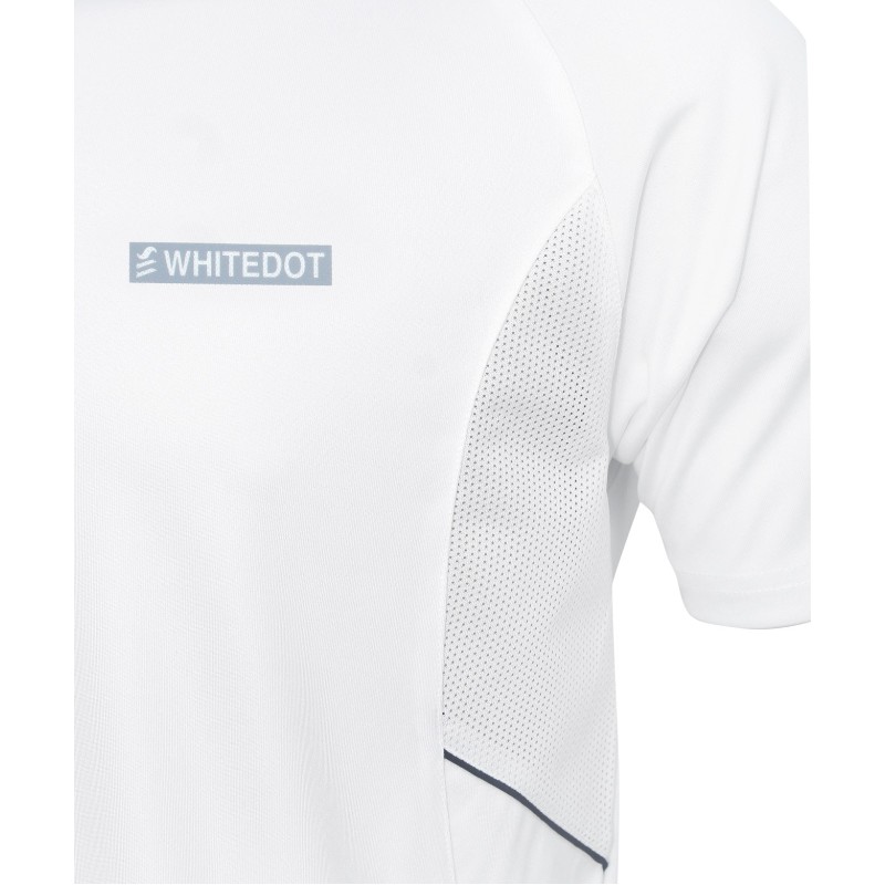 Whitedot Omega Quick Dry Half Sleeves Polo T-Shirt - White