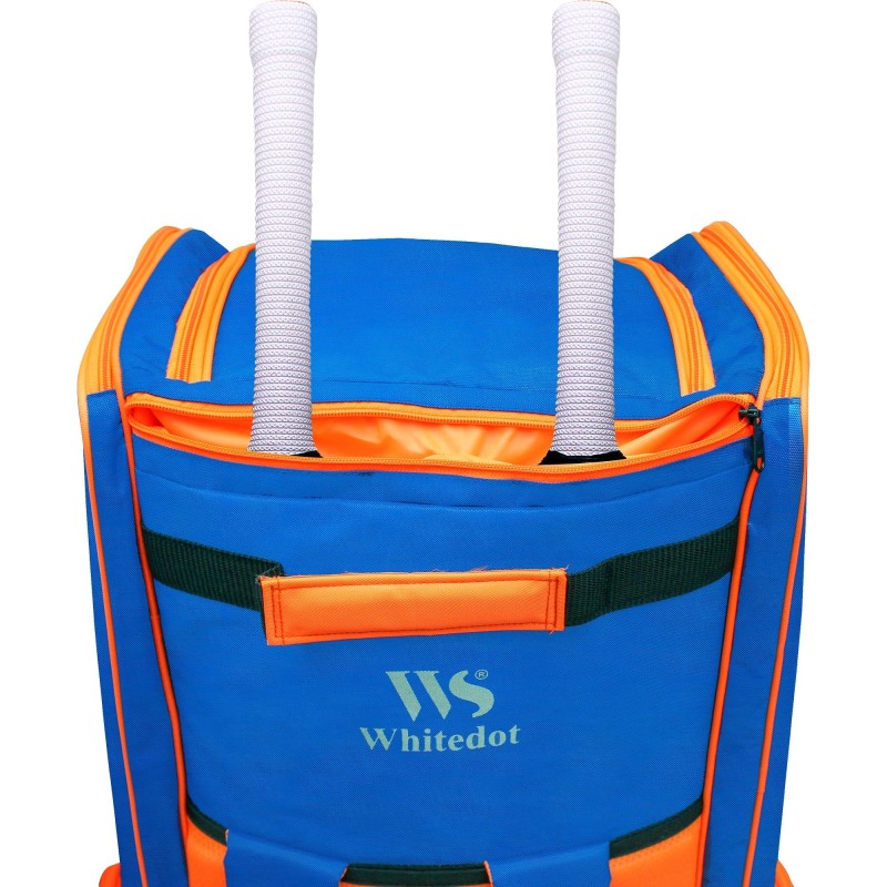 Whitedot Spliit Blue Duffle Cricket Kitbag - Wheelie Whitedot Spliit Blue Duffle Cricket Kitbag - Wheelie