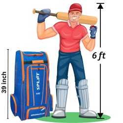 Whitedot Spliit Blue Duffle Cricket Kitbag - Wheelie Whitedot Spliit Blue Duffle Cricket Kitbag - Wheelie