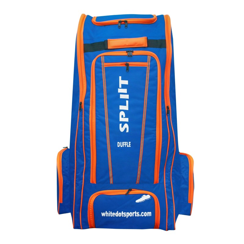Whitedot Spliit Blue Duffle Cricket Kitbag - Wheelie Whitedot Spliit Blue Duffle Cricket Kitbag - Wheelie