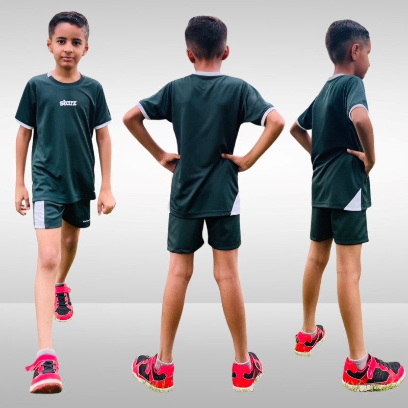 Whitedot Starz Junior Green T-shirt and Shorts Set