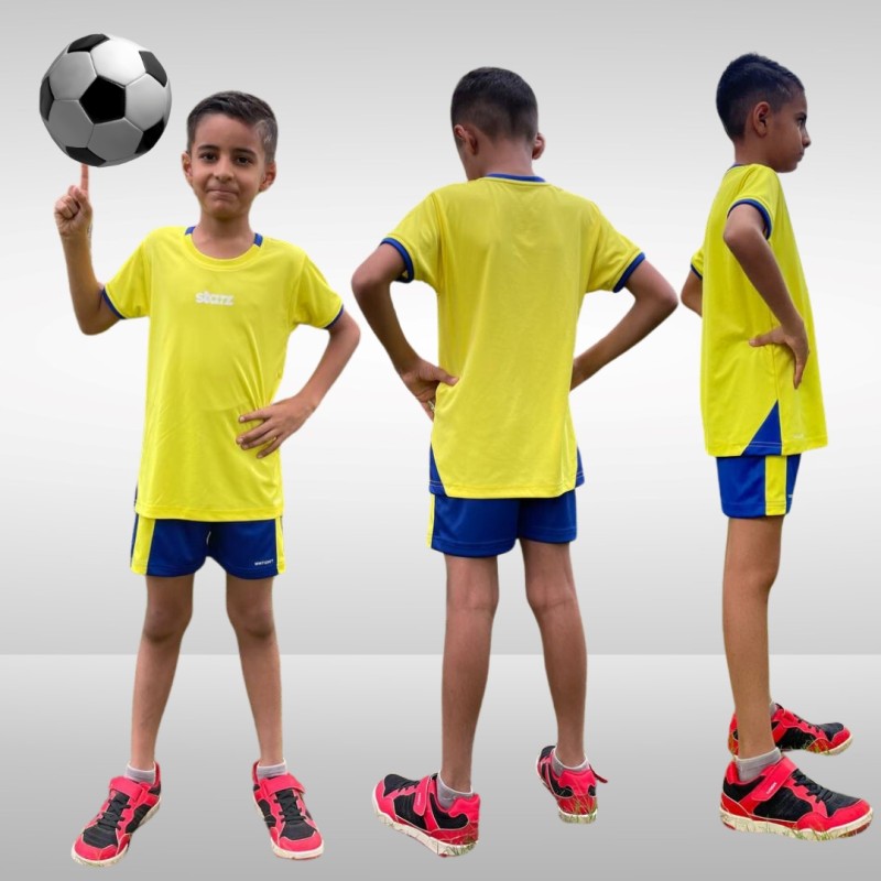 Whitedot Starz Junior Yellow T-shirt and Blue Shorts Set