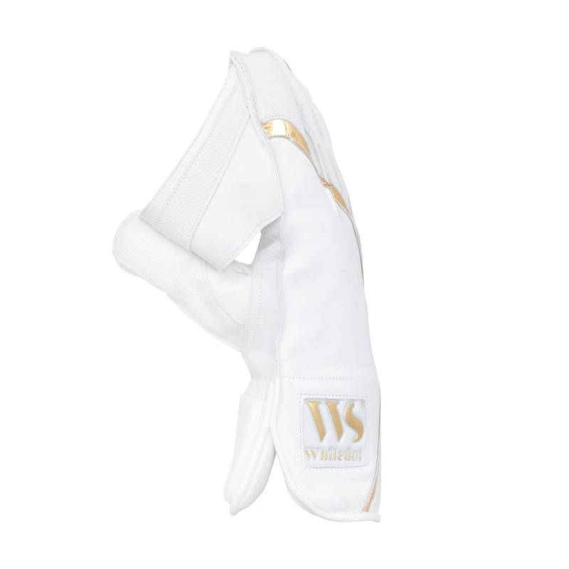 Whitedot Summer Wicket Keeping Gloves - White Whitedot Summer Wicket Keeping Gloves - White